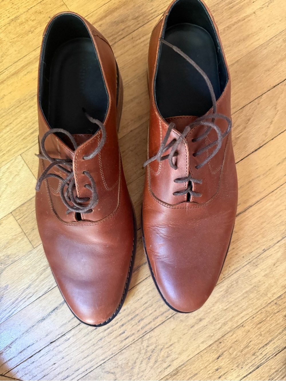 Nisolo Leather Lace-Up Oxford Dress Shoes - Brown
